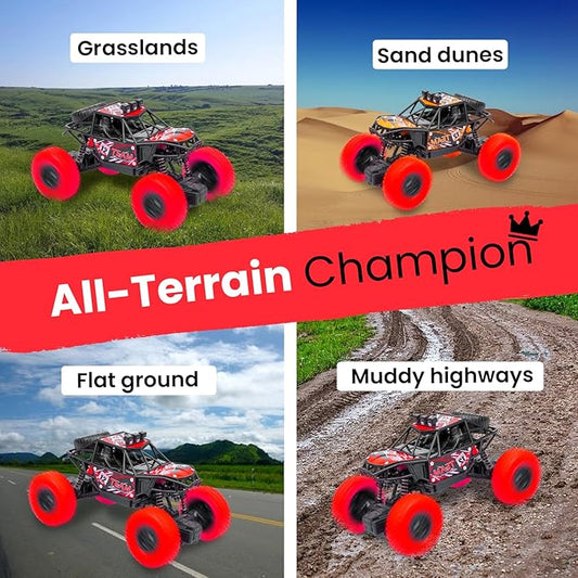 Gooyo GY-23 Rechargeable 4x4 Monster Truck | High-Speed Off-Road RC Car for Kids (Red)